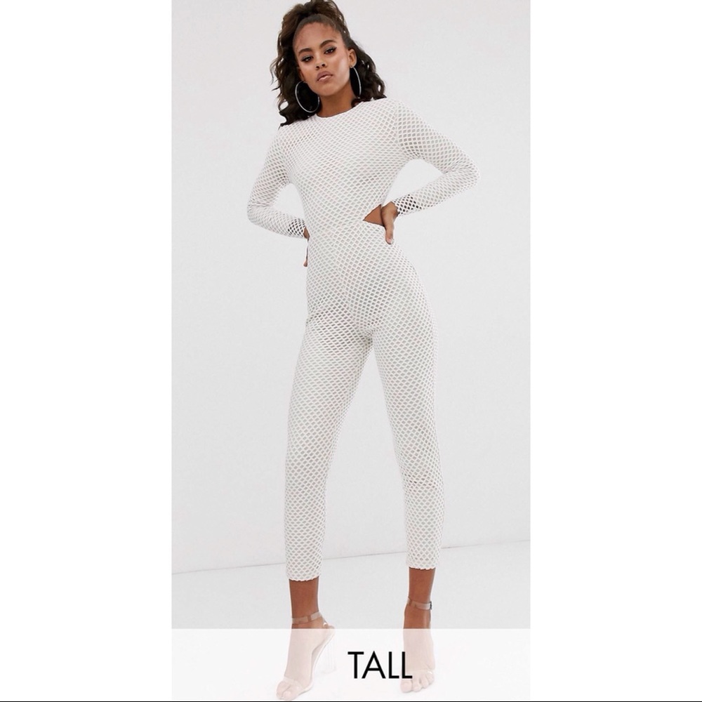 Tall Mesh Cutout Jumpsuit